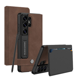 Ví Da Mờ Lật Funda Dành Cho Samsung Galaxy s26 S25 s24 s23 Siêu Đựng Thẻ Ốp Lưng