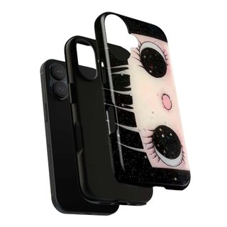 Ốp Điện Thoại Thích Hợp Cho iPhone Big Eyes Girls Thích Hợp Cho iPhone17 / 16promax Vỏ Điện Thoại iPhone15 / 14 / 13 Chống Sốc 11 / 12 Hai Trong Một x / xr Phim 7 / 8 Vỏ Bảo Vệ ARMB