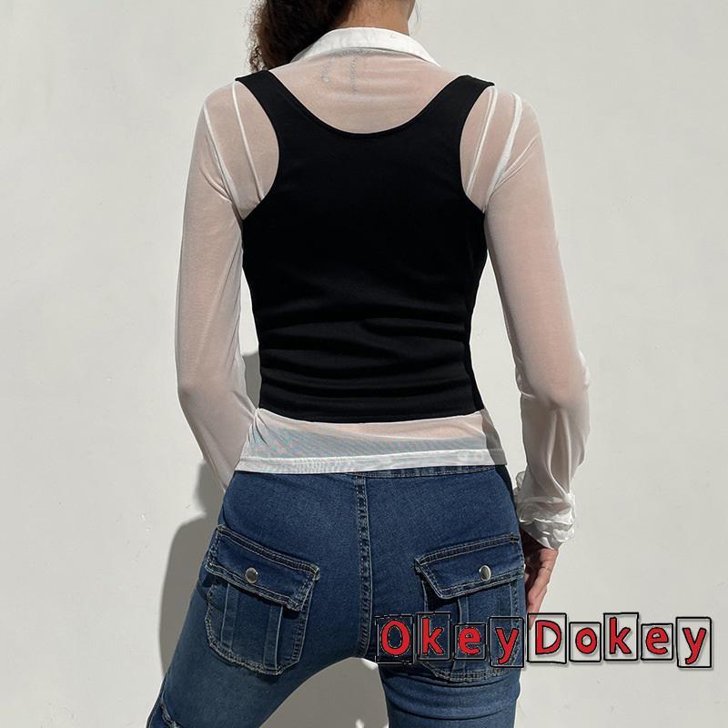 Áo ghi lê ODokey màu đen dành cho nữ - Phong cách thời trang với nút đóng