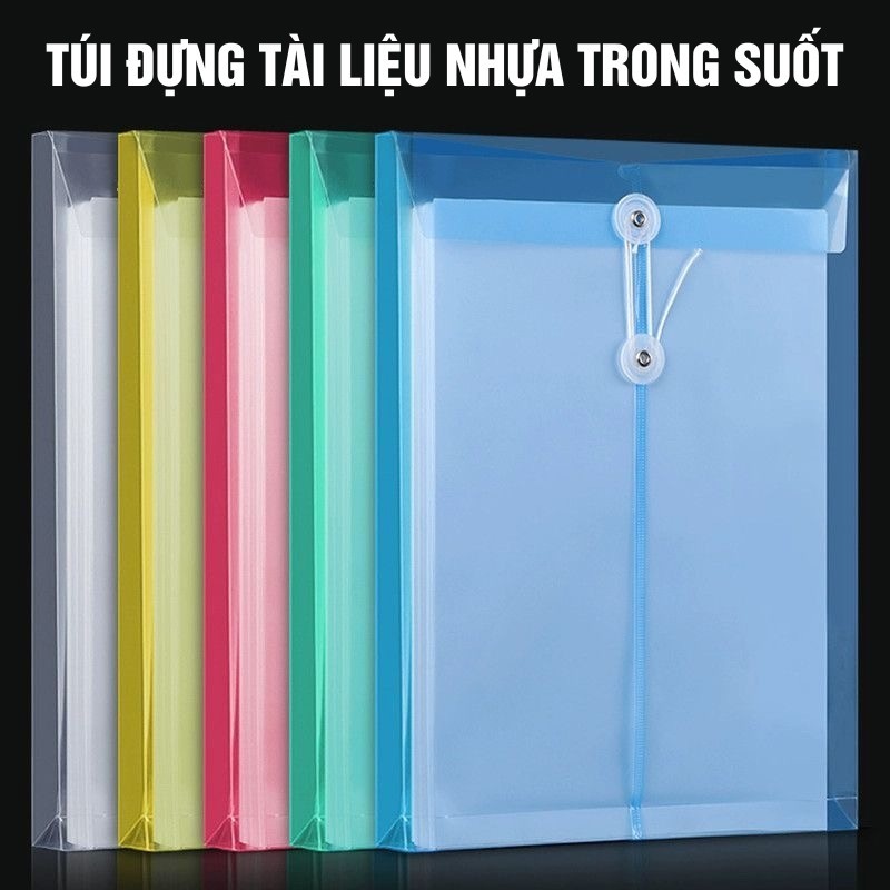 Túi Đựng Tài Liệu A4 Trong Suốt Cao Cấp – Bộ 30 Túi Đựng Giấy Tờ Cho Học Sinh, Nhân Viên Văn Phòng Sử Dụng Hằng Ngày