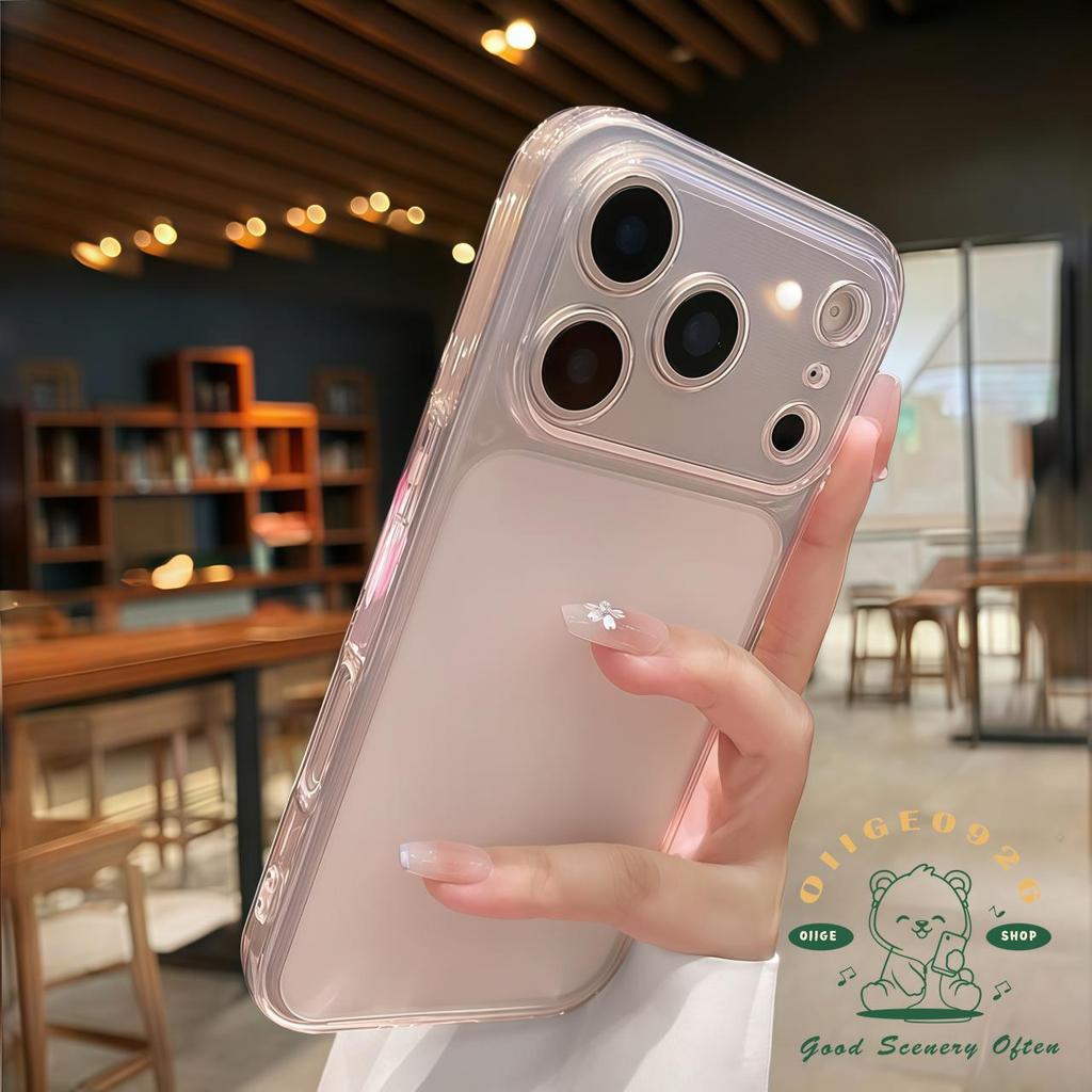 【 Ốp lưng iPhone17 】 Túi khí chống rơi màu cam Vỏ điện thoại iphone17 Pro Max 16 15 14 13 cho vỏ iPhone Vỏ mềm silicon TPU chống sốc
