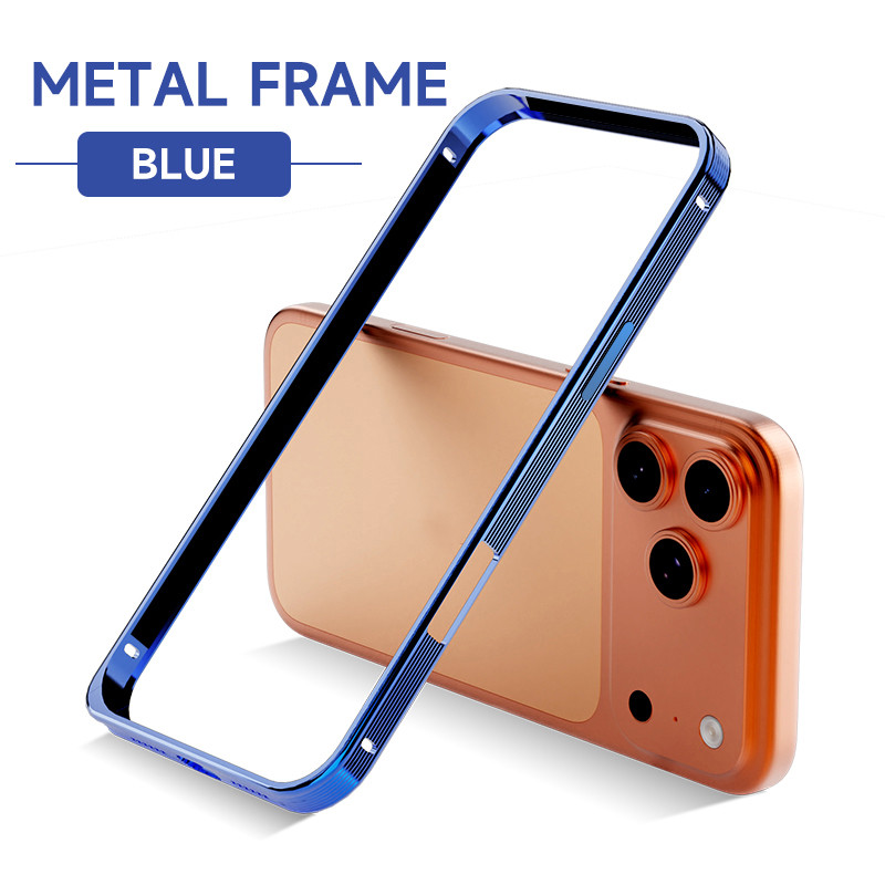 Kim Loại Mới Chống Trượt Viền Khóa Tản Nhiệt Ốp Lưng Điện Thoại iPhone 17 Pro Max 15 14 13 16 Pro Max Trần Điện Thoại Cảm Thấy Khung