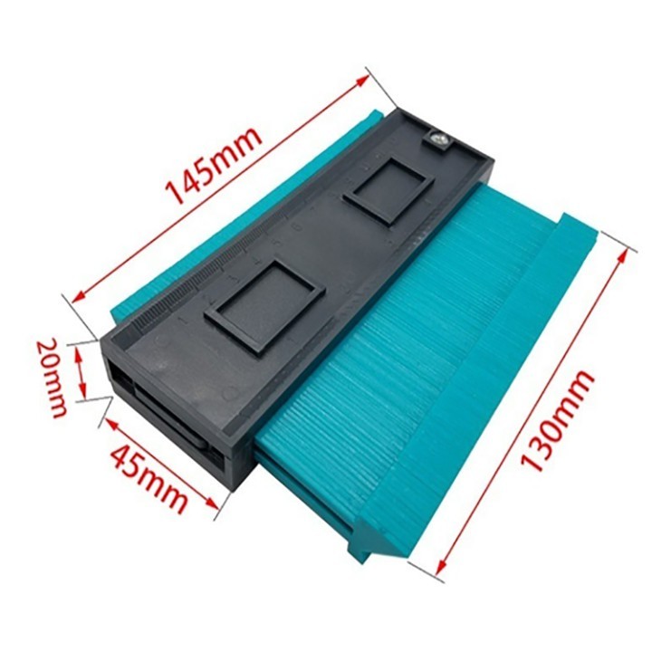 Thước đo đa góc 250mm, đo góc cạnh & đường viền，Thước đo lấy góc đường viền，có khóa kim loại，đường viền，góc cạnh