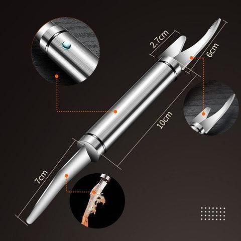 [Bộ 2 Chiếc] Dụng Cụ Bóc Bỏ Tôm,Cạo Vảy Cá Đa Năng Có Thiết Kế Hai Đầu Bằng Thép Không Gỉ, Cây Lột Vỏ Tôm, Lấy Chỉ Tôm