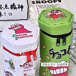 Crayon Shin-Chan Bút Hình Lục Giác Cá Sấu Hoạt Hình Túi Bảo Quản Sinh Viên Dung Tích Lớn Để Bàn Tổ Chức Văn Phòng Phẩm Hộp Đựng Bút Chì20251229