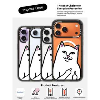 CASECASE X Lord Nermal Edge Đen Trong Suốt Cứng Từ Hút Tác Động Dành Cho Apple IPhone 12 13 14 15 16 17 Pro Max Air Plus Có Hộp