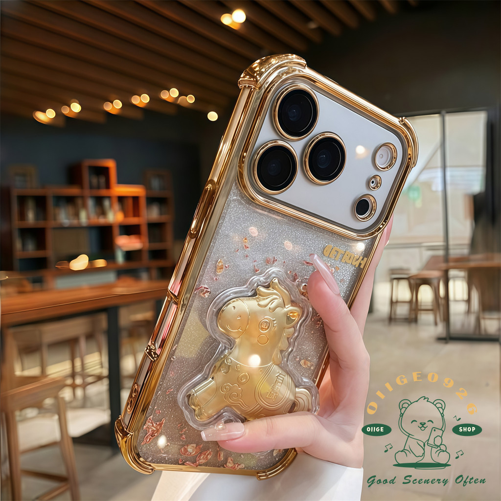 【 Ốp lưng iPhone17 】 Ốp điện thoại chống rơi năm con ngựa 2026 iPhone17 Pro Max 16 15 14 13 cho vỏ iPhone Vỏ mềm silicon TPU chống sốc