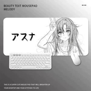 Miếng Lót Chuột Lớn Anime Girl Line Vẽ - Thảm Để Bàn Dày Cho Người Hâm Mộ Manga, Đế Chống Trơn Trượt 3 Mm