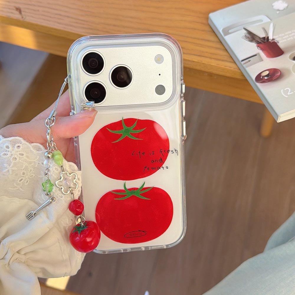 Ốp Lưng Cứng Tương Thích Với iPhone 13 14 14Pro 14ProMax 15 15Pro 15ProMax 16 16Pro 16ProMax 17 17Pro 17ProMax Vỏ Họa Tiết Cà Chua