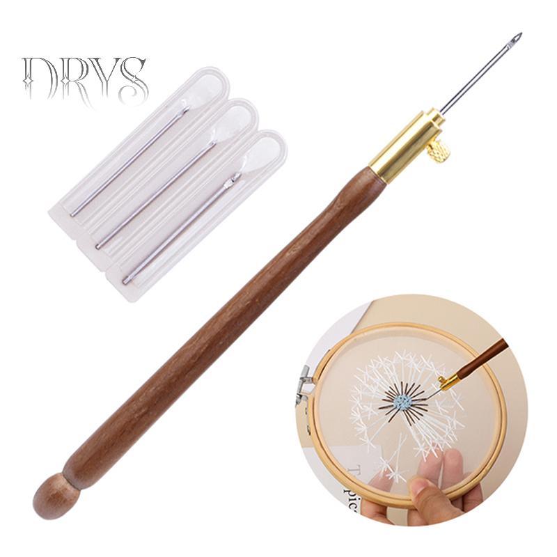 (TFT) 1 Bộ Móc Thêu Pháp DIY Tay cross stitch cotto Móc 3 Kim MỚI