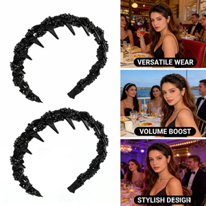 1 Băng đô phong cách tòa án màu đen cho Volume High Bun