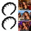 1 Băng đô phong cách tòa án màu đen cho Volume High Bun