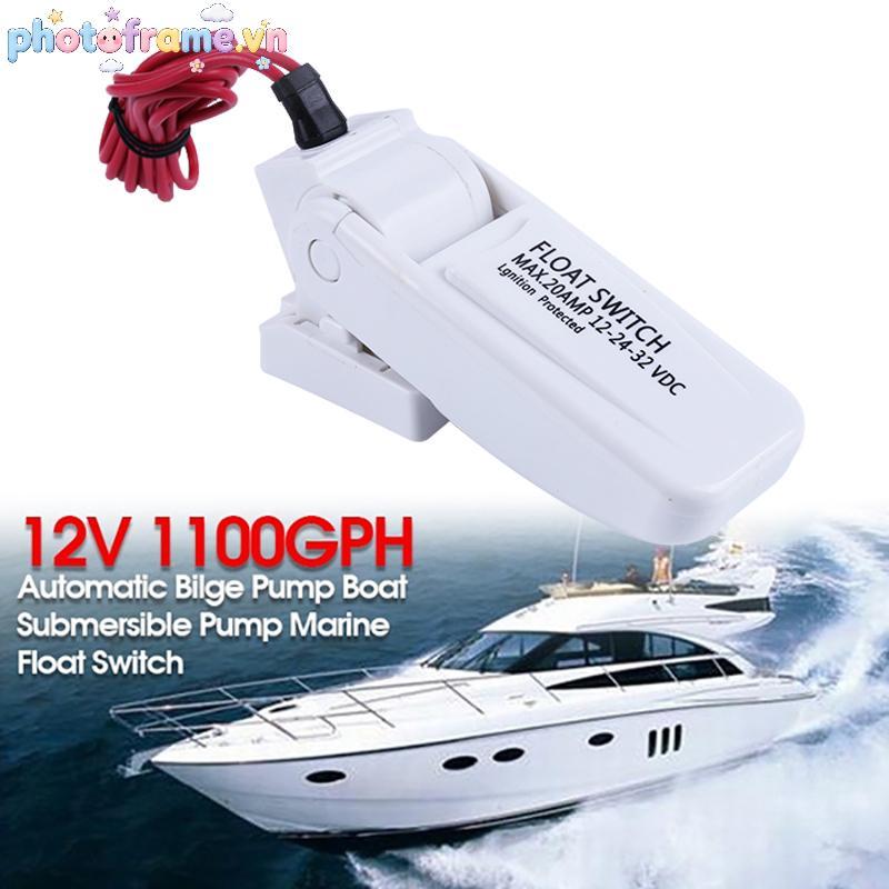 Khung ảnh 12V 1100GPH Máy bơm chân vịt tự động Thuyền bơm chìm Công tắc phao biển U7W6 VN