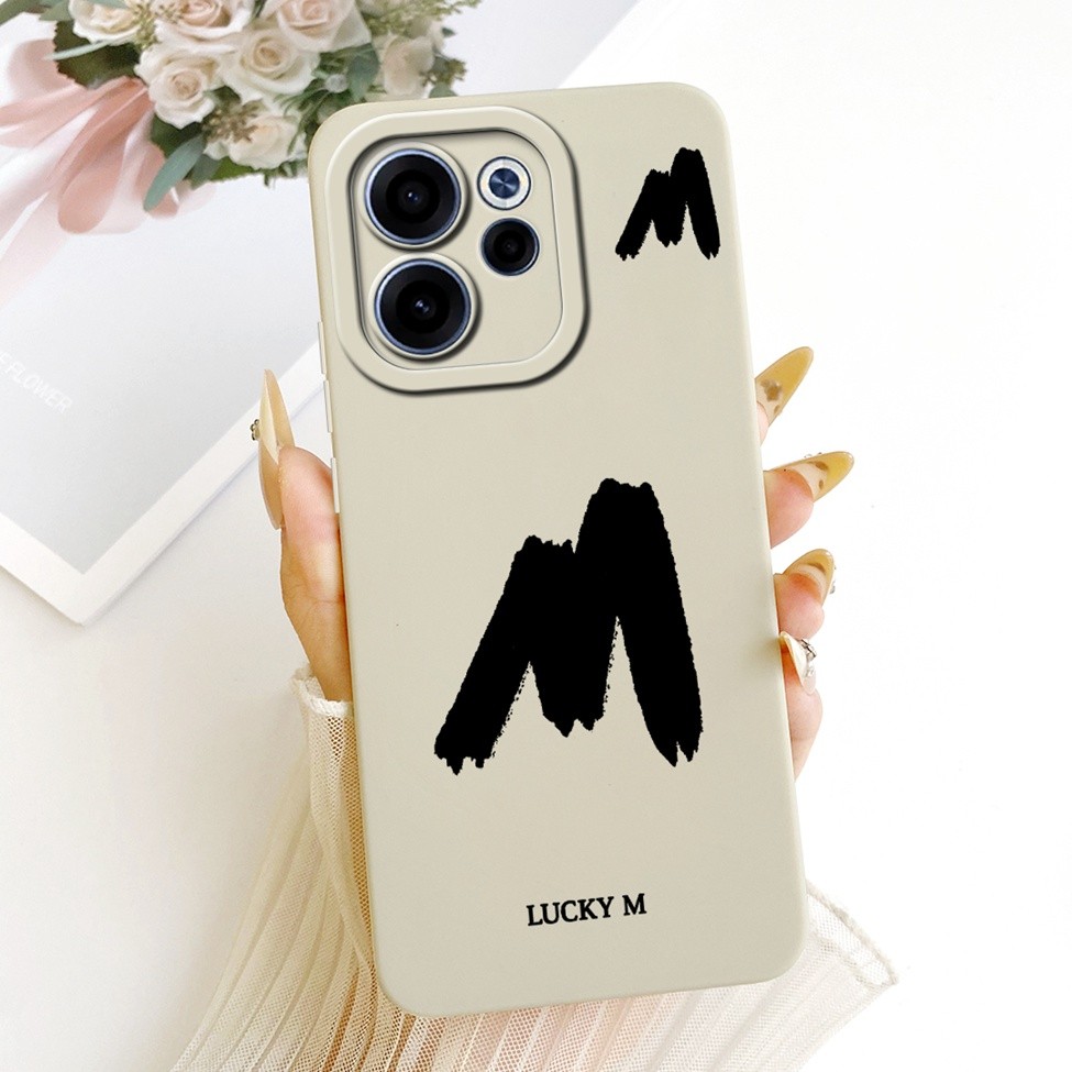 Ốp lưng Oppo Reno 15F CPH2801 Chữ A-Z sang trọng Thời trang Cool Crown Vỏ điện thoại silicon Oppo Reno15 F