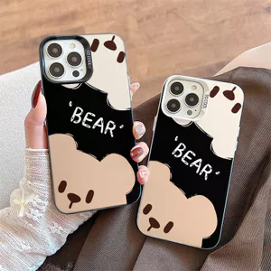 Ốp Lưng Cho Redmi Note 14 13 12 11 10 14C 13C 12C 11A 10C 9C A3 A2 A1 C75 C65 C61 C55 C31 X7 X6 M6 13T 14T Pro Mạ Acrylic IMD Case Motif Gấu Dễ Thương CYIM007