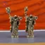 HFTOY 2 Cái / bộ Đồng Phù Thủy Tượng Vintage Huyền Bí Mage Tượng Để Trang Trí Bàn Làm Việc Fany Collector Kệ Sách Trang Trí​ ~