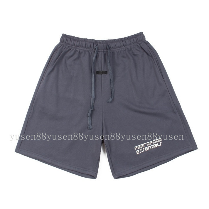 Chất Lượng Cao ESSENTIALS Đôi Dòng FOG lồi lõm In Chữ Quần Nam Nữ Rời Năm Điểm Quần Short