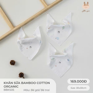 Sét Khăn xô sữa [ Bamboo - sợi tre cao cấp] dành cho bé LiL Little Love (BBKS05) kích thước 30cmx30cm