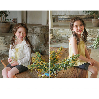 Mùa Hè Phong Cách Mới Bé Gái Dâu San Cotton Ren Camisole Bé Gái Dễ Thương Sang Trọng Tất Cả Trận Đấu Áo Thun Top