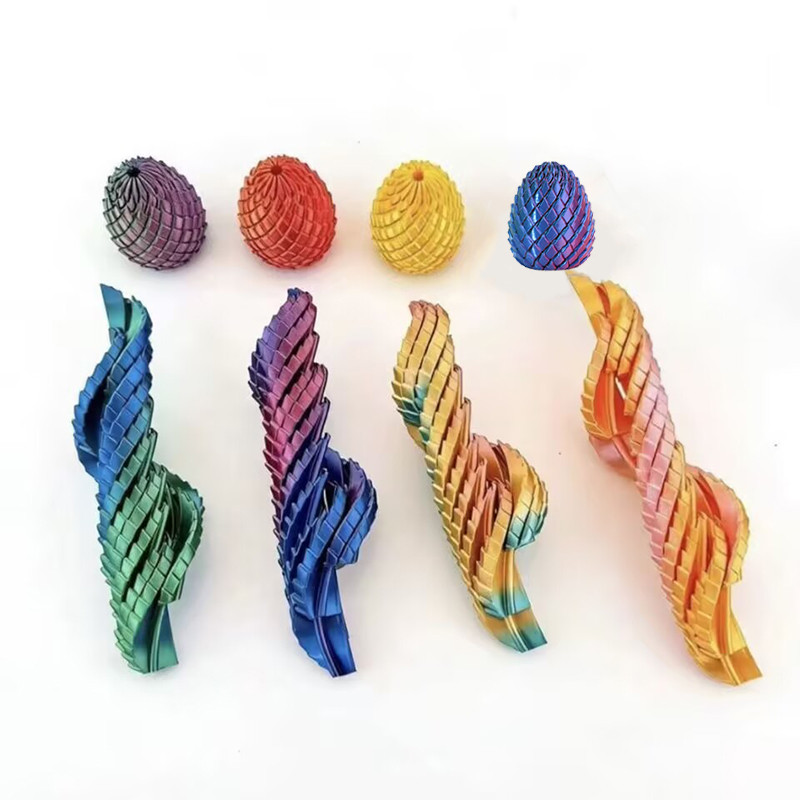 Đồ chơi trứng xoắn ốc in 3D hình rồng giảm căng thẳng, xoay Fidget, quà tặng cho người lớn và trẻ em