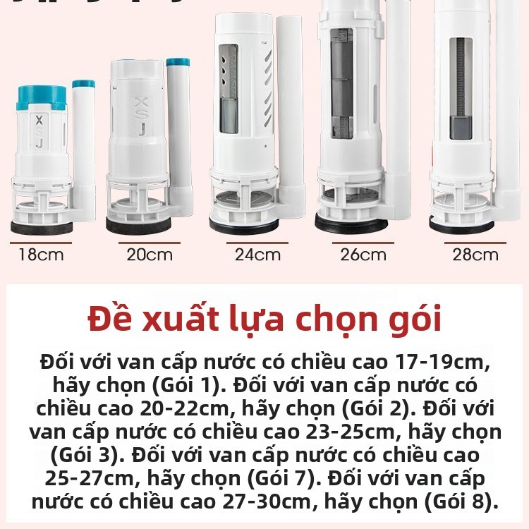 Phụ kiện bồn cầu Daquan van xả nước đa năng đầu vào/đầu ra cho bồn cầu kiểu cũ