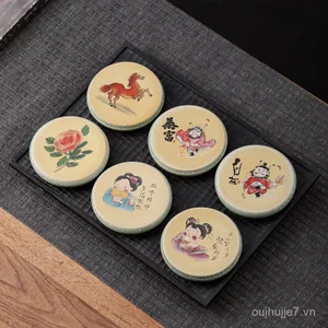 Retro Coaster Hộ Gia Đình Trung Quốc Retro Cốc Trà Chống bỏng Gốm Cách Nhiệt Miếng Lót Đĩa Đơn Trà Lễ Phụ Kiện 0RLH
