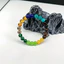 Vòng tay đính cườm nhiều màu - Đá quý giả thủy tinh thủ công (Green Aventurine Citrine Malachite Tiger 's Eye) - Văn phòng hàng ngày