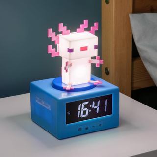 Đồng hồ báo thức kỹ thuật số Minecraft Axolotl & Đèn ngủ