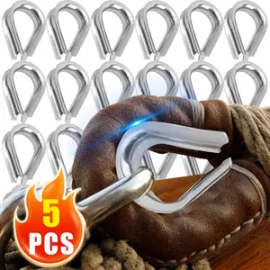 Thimble thép không gỉ hình chữ U - Thiết kế chống ăn mòn 304 để bảo vệ cáp, Vòng dây dễ dàng cài đặt, Gói 5 chiếc (M6 / M8 / M10 / M12)