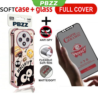 PBZZ Gốm Chống Riêng Tư Với Vỏ Kính Cường Lực Cho OPPO Reno 12f reno12 F 12 fs f27 5g 2024 Vỏ Điện Thoại Lo Âu Softcase Silicon Thẩm Mỹ Dễ Thương Cho Bé Gái Rõ Ràng SJMHSMQ1
