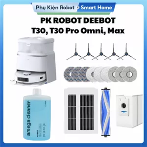 Phụ kiện robot hút bụi Deebot T30, T30 Pro Omni, Max - Chổi chính,Lọc hepa,Khăn lau,Túi rác Thay thế