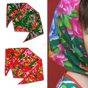Hair Scarf Floral Bandana Colorful Northeast Large Floral Bandana Turban