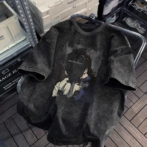 Áo Thun Nam Nữ Phong Cách Hip Hop Oversize, Retro Thích Hợp Đi Dạo Phố Mùa Hè