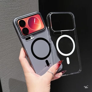 Dành Cho xiaomi 17promax HD Trong Suốt Mới Ốp Lưng Điện Thoại Đơn Giản Siêu Mỏng Trần Kim Loại Cảm Giác 17pm Từ Tính Cứng