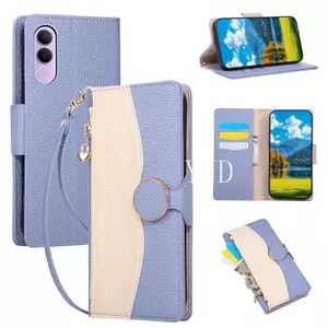 Ốp Lưng Cho Vivo V70FE Da Chất Lượng Cao Dây Kéo Nhiều Khe Cắm Thẻ Khóa Từ Dây Đeo Tay Chống Rơi Vỏ Điện Thoại