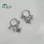 Mặt dây chuyền và bông tai Springevenstar màu xanh zircon và bạc, ngôi sao tám cánh, xu hướng Y2K - Món quà trang sức hoàn hảo