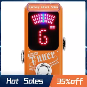 Bộ chỉnh đàn Guitar Mini Chromatic Tuner Hiệu ứng bàn đạp Màn hình LED True Bypass 9V Dc Điều chỉnh độ chính xác cao