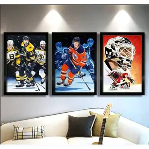 Ice Hockey Custom Canvas Wall Art for Training & Game Promotion, Sports Stars Decor for Arena & Gym, Frameless