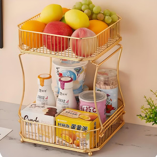Chống Gỉ Sắt/kim LoạiGiá  2 TầngKệ Đựng Hoa Quả 2 Tầng Lớn, Đa Năng Bền Mắt Dễ Vệ Sinh Gia Đình