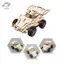 HFTOY Sáng tạo Công nghệ thủ công DIY Máy làm nhỏ Mô hình đồ chơi Jeep Trẻ em Công cụ giảng dạy bằng gỗ Công nghệ Máy làm nhỏ Đồ chơi xếp hình ~