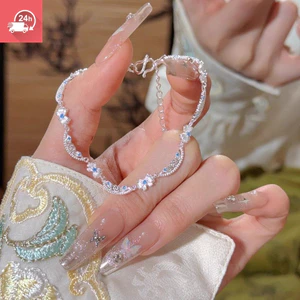 Vòng tay nữ màu xanh có nơ ngọt ngào - Quà tặng thời trang