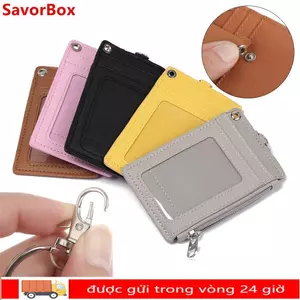 SAVORBOX Ví đựng tiền xu Túi đựng thẻ xe buýt di động Móc khóa làm việc văn phòng