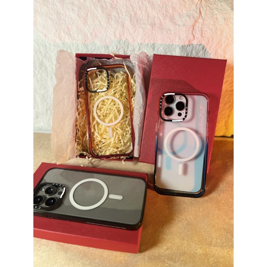 CASECASE X Golf Course Đen Cứng Từ Hút Tác Động Dành Cho Apple IPhone 12 13 14 15 16 17 Pro Max Plus Có Hộp