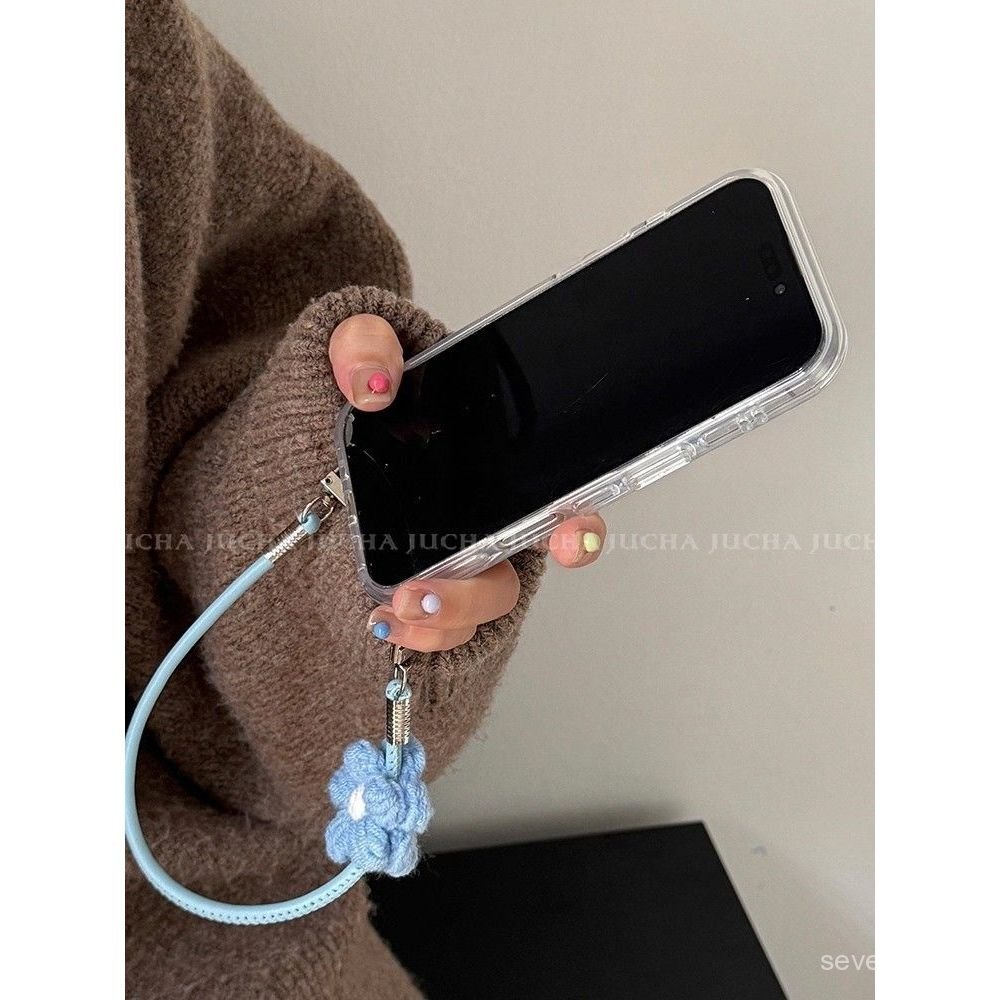 Ốp Điện Thoại Thích Hợp Cho iPhone 7 8 X XS XR XSMAX 11 12mini 13 14 15 16 17 Pro max Plus Air Fresh Daisy Có Dây Xích Vỏ Bảo Vệ Chống Sốc Chống Sốc Bao Gồm Tất Cả BQDG