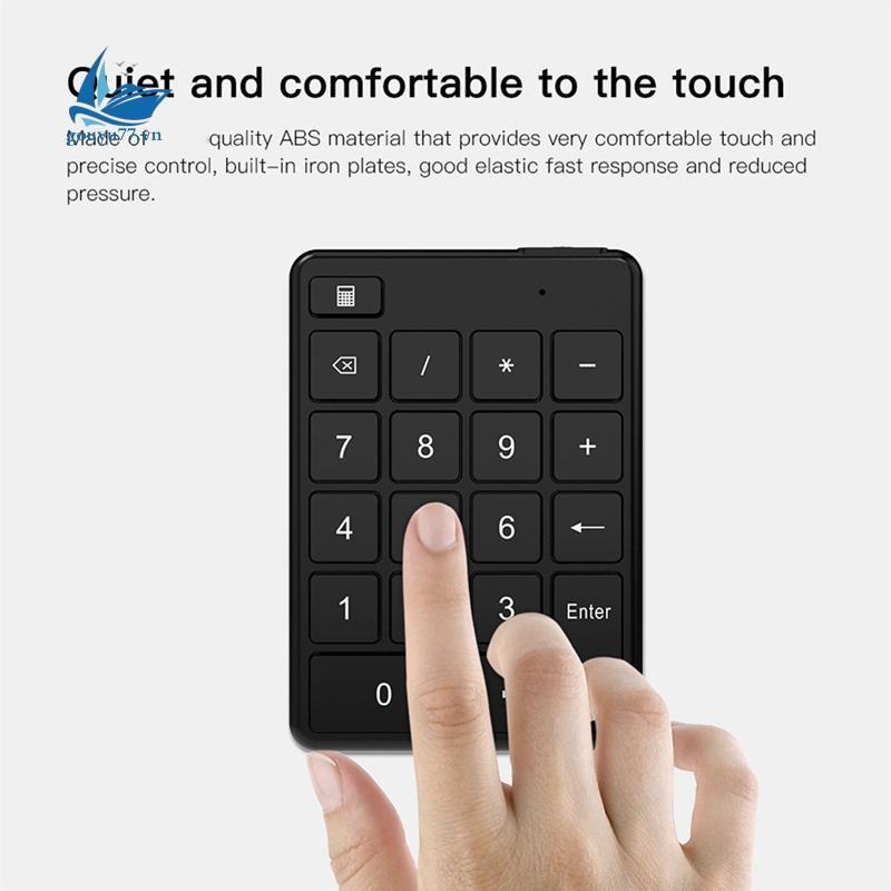 [gouyu77.vn] 19 Phím Bàn Phím Số Không Dây Bluetooth Đa Năng Bàn Phím Kỹ Thuật Số Mini Numpad Cho Đồ Dùng Kế Toán PC