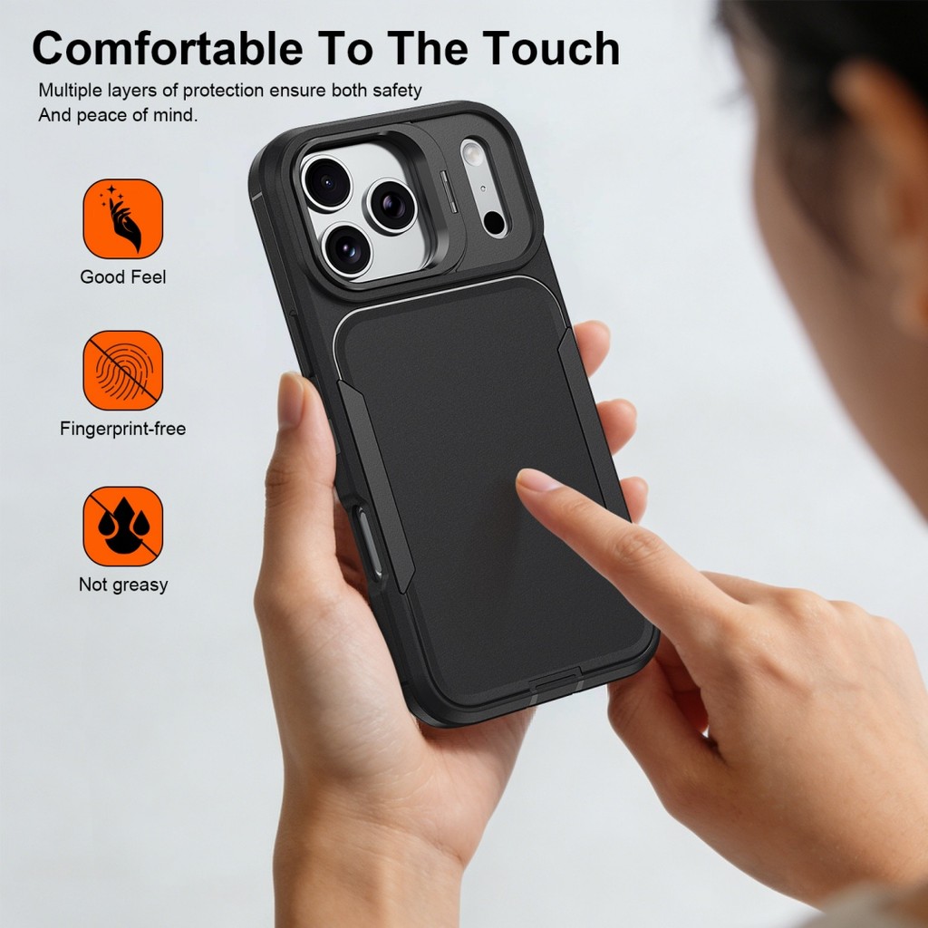 Dành cho iPhone 17 Pro Max / 16 Pro / 15 / 14 / 13 / 12 / 11 Giá đỡ vòng máy ảnh kim loại Vỏ điện thoại / Vỏ iPhone chống sốc cấp quân sự / Micro Matte thoải mái