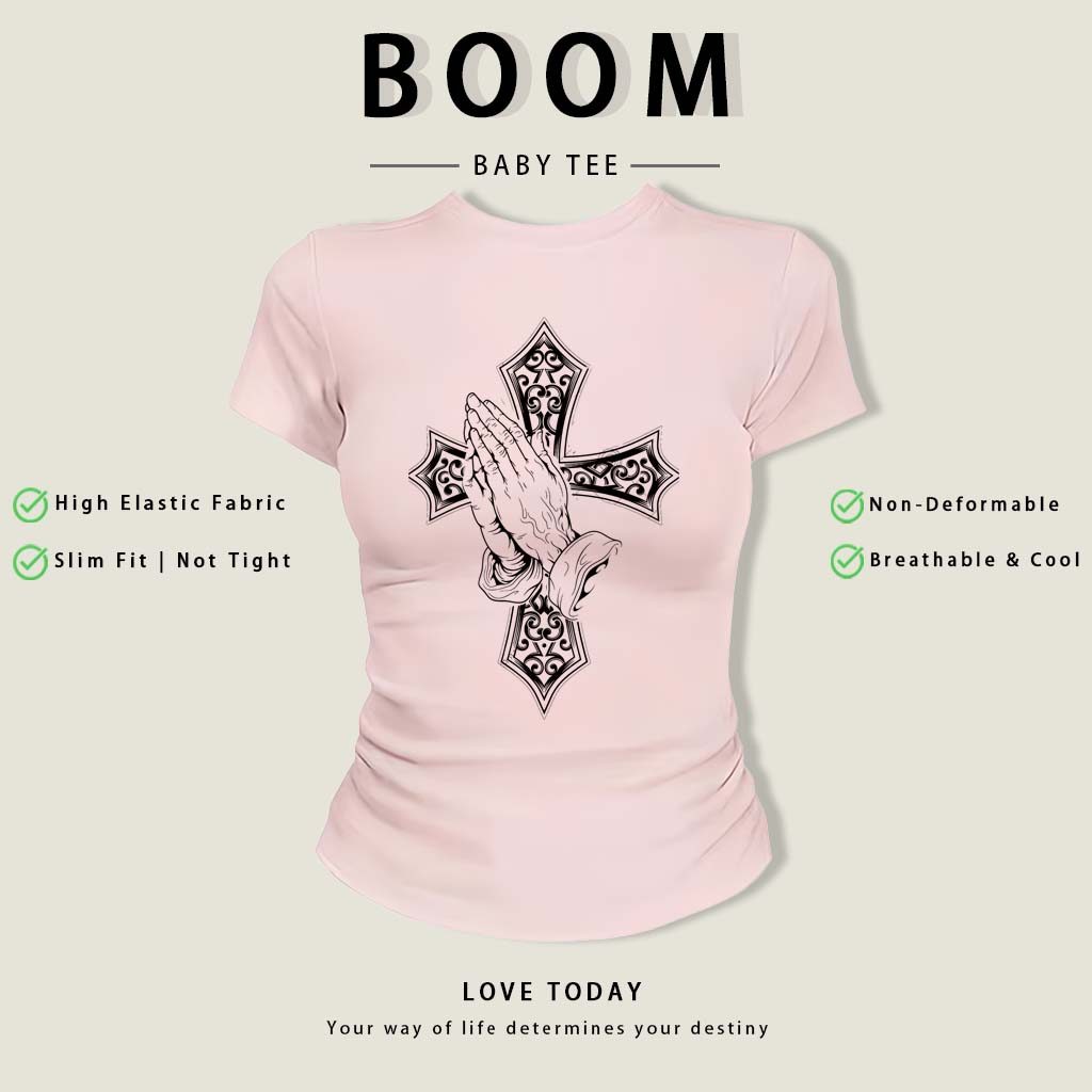 BOOM Áo Baby Tee Nữ Cotton Ôm Body-Áo Thun Ngắn Tay Y2K In Hình PhongCách Mùa Hè, Cổ Tròn Hàng Đầucách hàn quốc phongW12