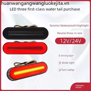 Xe Máy 12v Đa Năng Hai Màu Đuôi Đèn Phanh Vô Lăng Nước 24v Xe Tải Xe Tải Kết Hợp Đèn Hướng Dẫn Lái Xe