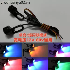 Xe Máy Sửa Đổi led Đại Bàng Mắt 12v24v36v48v60v72v Xe Điện Nhấp Nháy Rogue Gương Chiếu Hậu Ánh Sáng