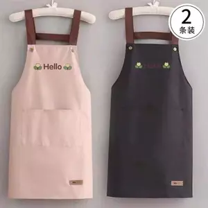 Tạp Dề Chống Thấm Nước Hello In Hình Dễ Thương, Thiết Kế Có Túi Trước Tiện Lợi